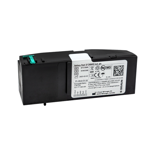 B. Braun Infusomat Space Rechargeable NiMH Battery Pack - (w/ Guide Pin)