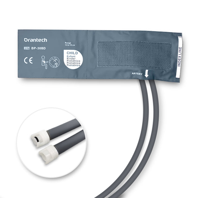 NiBP Air Hose Double Tube Pediatric w/ Bladder (12.0-19.0cm)