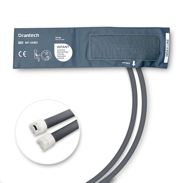 NiBP Air Hose Double Tube Infant w/ Bladder (8.0-13.0cm)