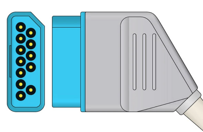 Nihon Kohden ECG Direct-Connect Cable 6-Lead Adult/Pediatric Snap