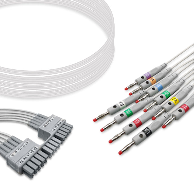 Mortara EKG Leadwire Cable 10-Lead Adult/Pediatric Banana - 9293-041-50