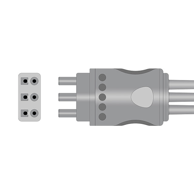 Philips ECG Leadwire Cable 3-Lead Adult/Pediatric Snap (Individual) - M1605A