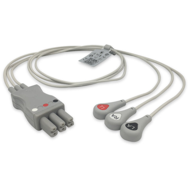 Draeger/Siemens ECG Leadwire Cable 3-Lead Adult/Pediatric Snap