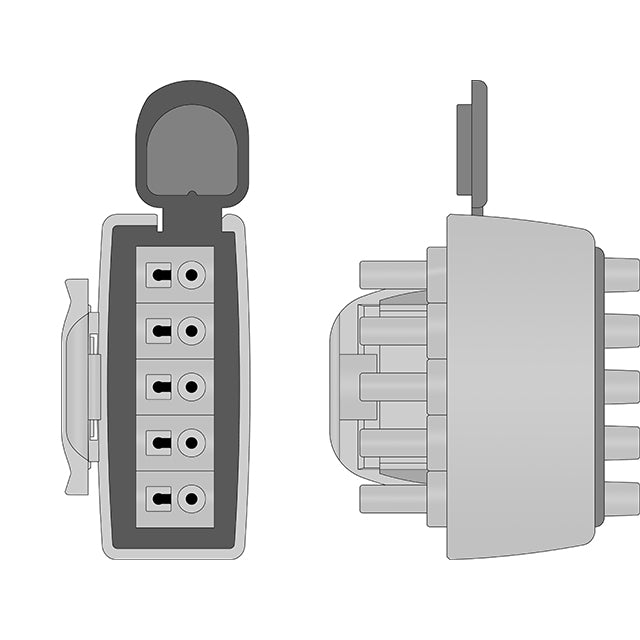Philips ECG Telemetry Leadwire Cable 5-Lead Adult/Pediatric Snap - M2592A