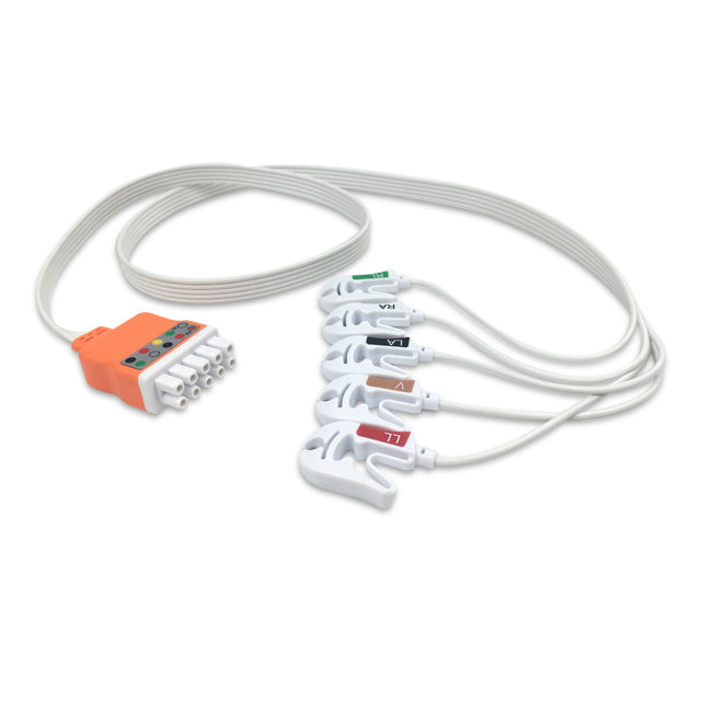Covidien/Kendall ECG Leadwires Cable 5-Lead Adult Pinch/Grabber - 33112