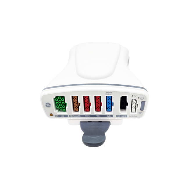 GE PDM Nellcor OxiMax Module w/ SpO2 / ECG / (2) IBP / Temperature / Defib Sync