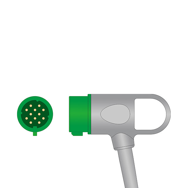 Stryker / Physio-Control ECG Trunk Cable 10-Lead Dual Port, 7-Pin and 4-Pin Adult/Pediatric - 11110-000110