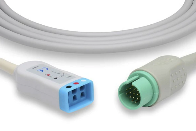 Spacelabs ECG Trunk Cable 3-Lead Twin Pin Connector Adult/Pediatric - 700-0008-08