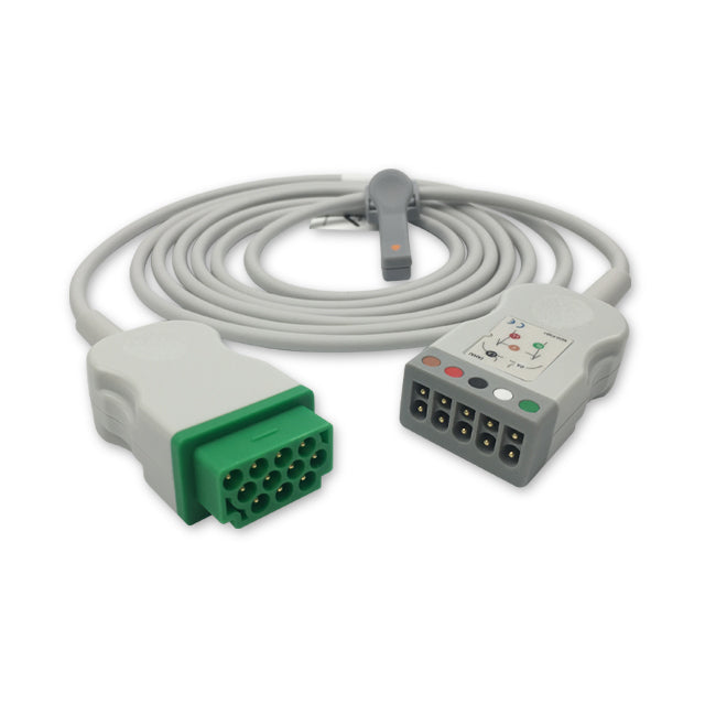 GE Marquette ECG Trunk Cable 3/5-Lead Pinch/Grabber Adult/Pediatric - 2106305-001