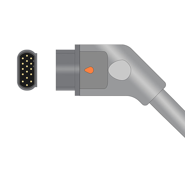 Draeger / Siemens ECG Trunk Cable 5-Lead Twin Pin Connector & Dual 7-Pin Connectors Adult/Pediatric - 3368391