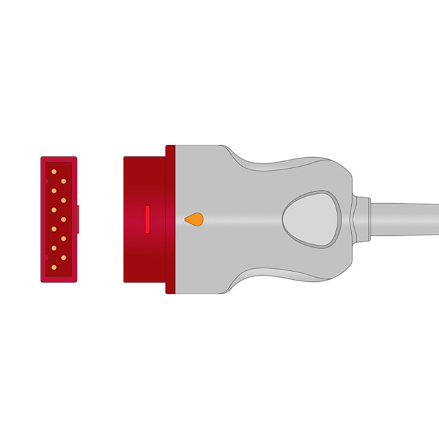 GE Marquette IBP Adapter Cable Medex Abbott Connector - 700075-001