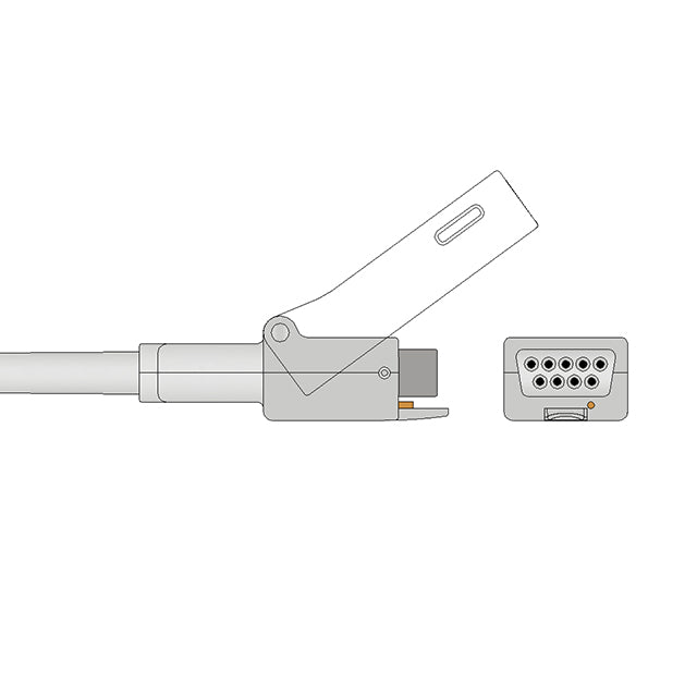Nihon Kohden Nellcor OxiSmart SpO2 Adapter Cable - JL-631P