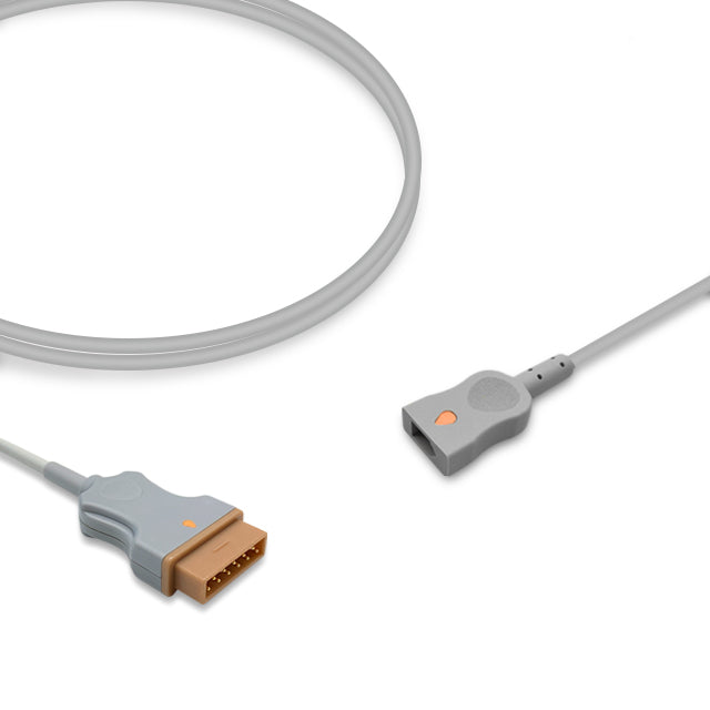 GE Marquette Temperature Adapter Cable Rectangular Dual Pin Connector - 2021701-00