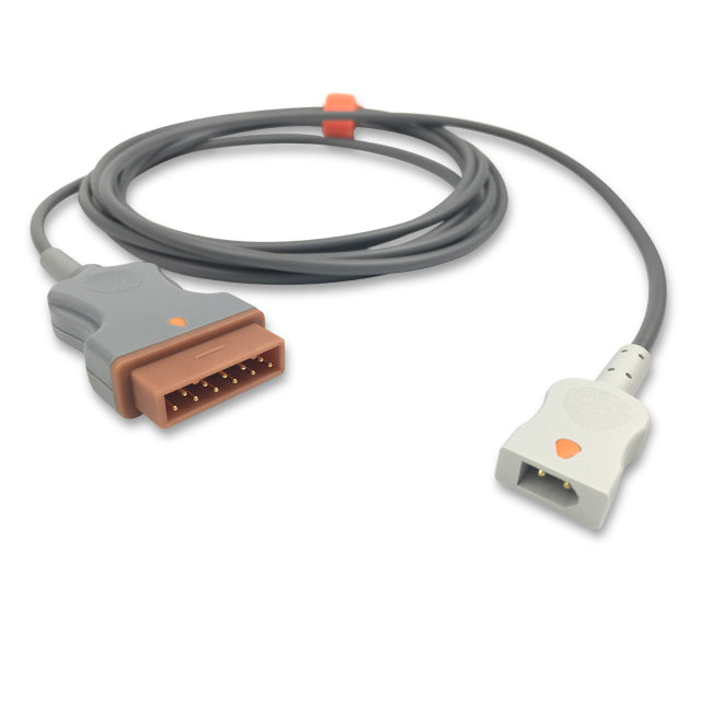 GE Marquette Temperature Adapter Cable Rectangular Dual Pin Connector - 2021701-00